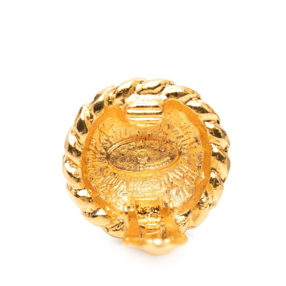 CHANEL Vintage Gold Logo Earrings - Picture 3 of 3